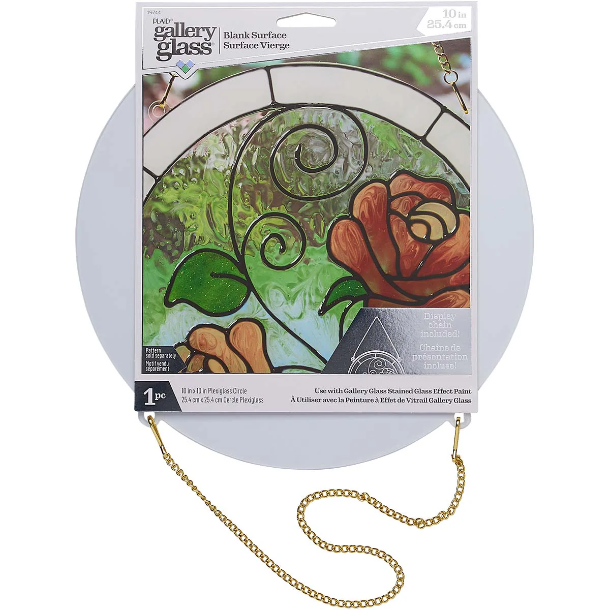 Plaid Gallery Glass 10inch Large Circle Surface - Nail Gallerys