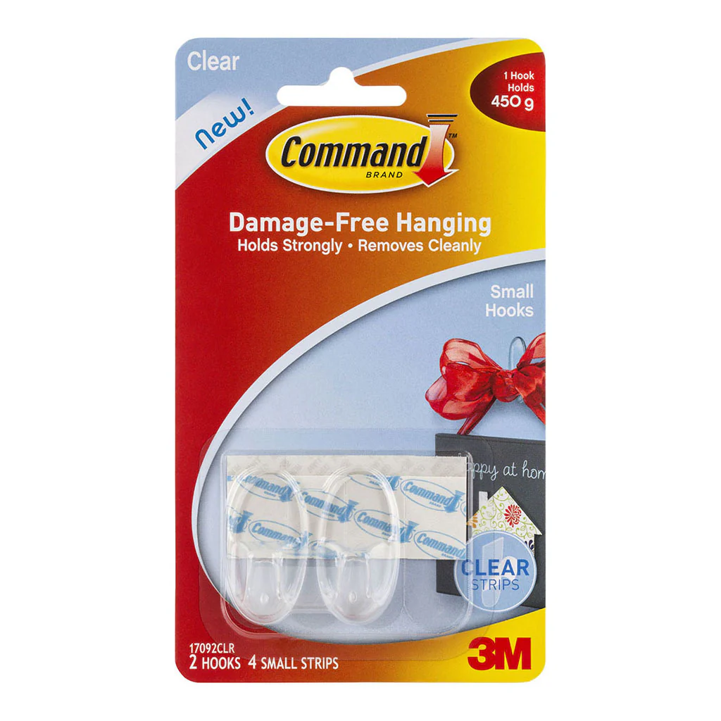 Command Hook 17092clr Small Clear Pack Of 2 - Nail Gallerys