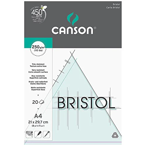 Canson Bristol 250gsm 20 Sheet Pads - Nail Gallerys