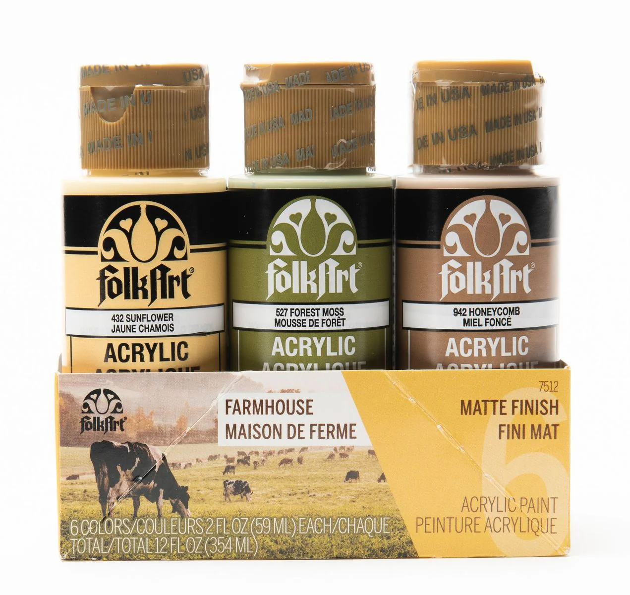 FolkArt Acrylic 59ml Farmhouse Paints - Set Of 6 - Nail Gallerys