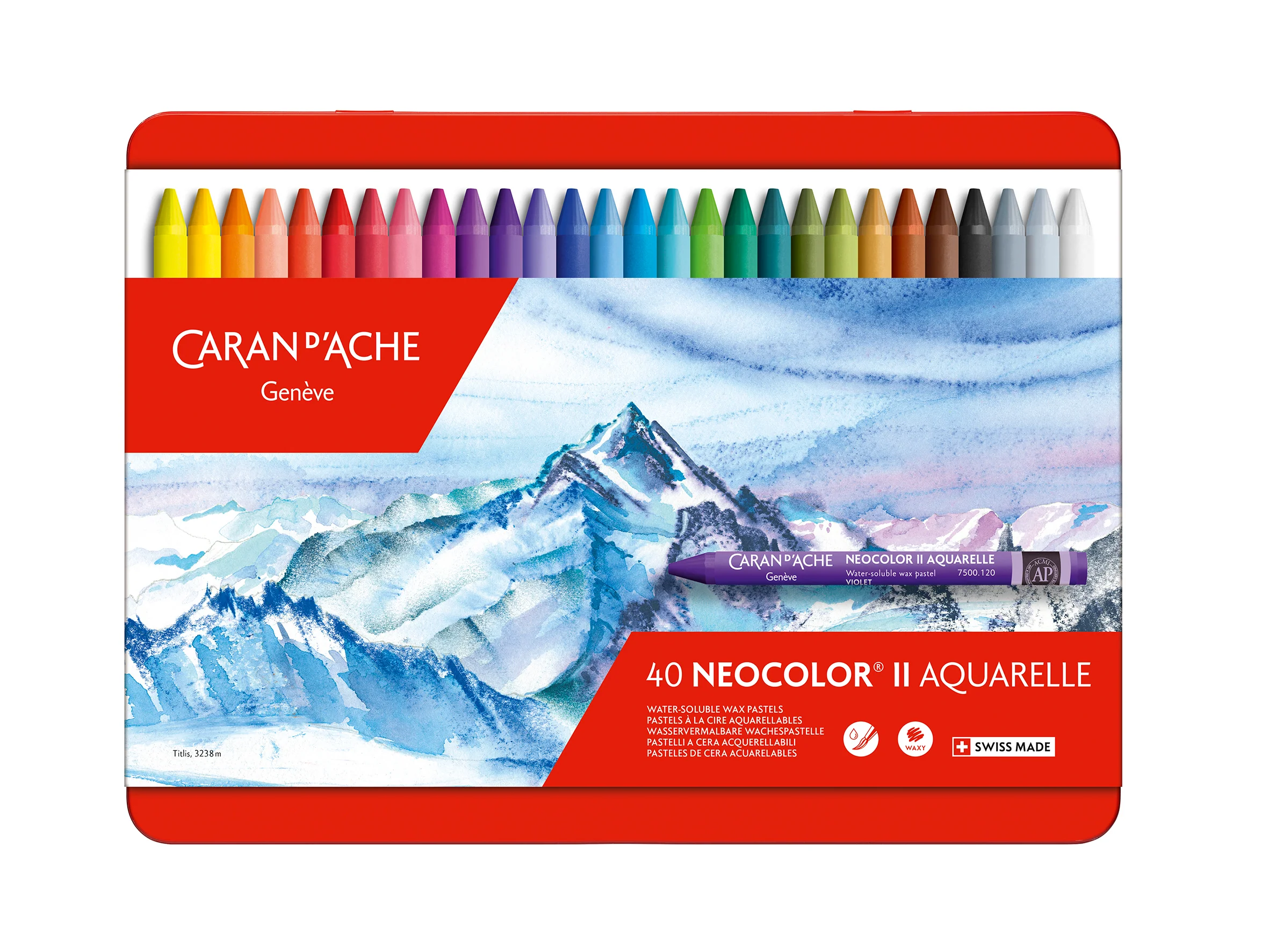 Caran D'ache Neocolor II Aquarelle Crayons Set of 40 - Nail Gallerys