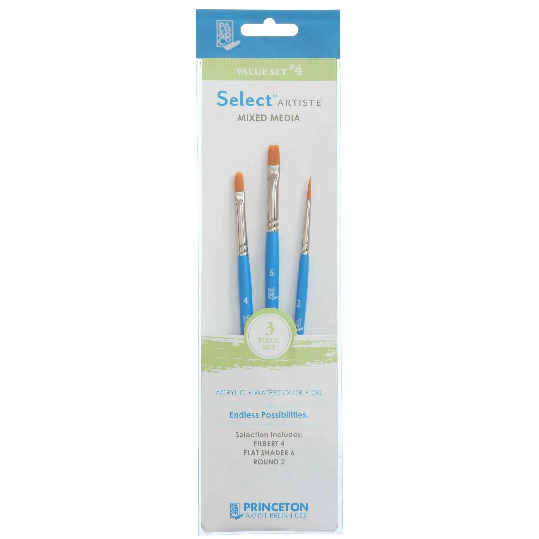 Princeton Select Artiste Brush Set No. 4 - Set of 3 - Nail Gallerys