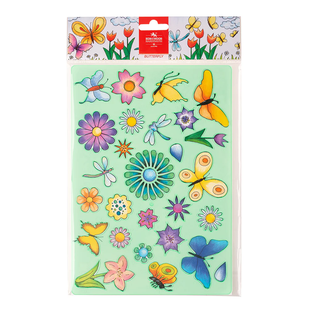 Koh-I-Noor Drawing Template Butterfly - Nail Gallerys