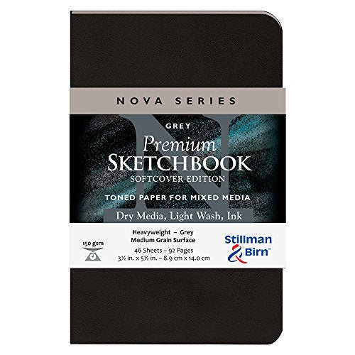 Stillman & Birn Nova Grey Soft Cover Sketchbooks 150gsm - Nail Gallerys