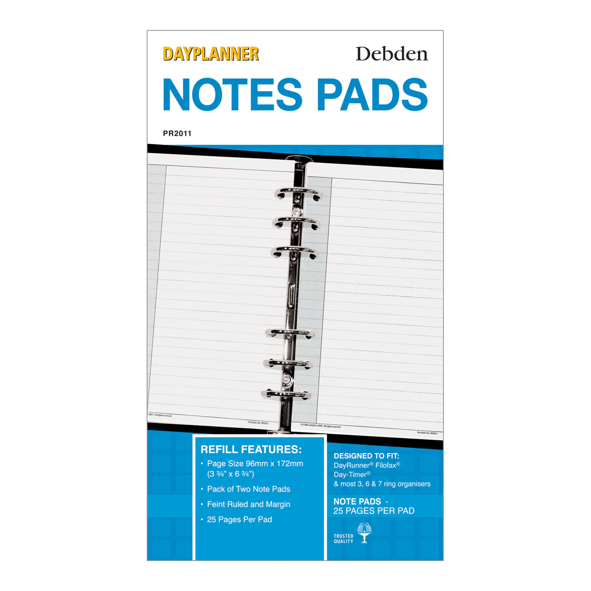 Debden Personal Note Pads Dayplanner Refill 2 Pack - Nail Gallerys