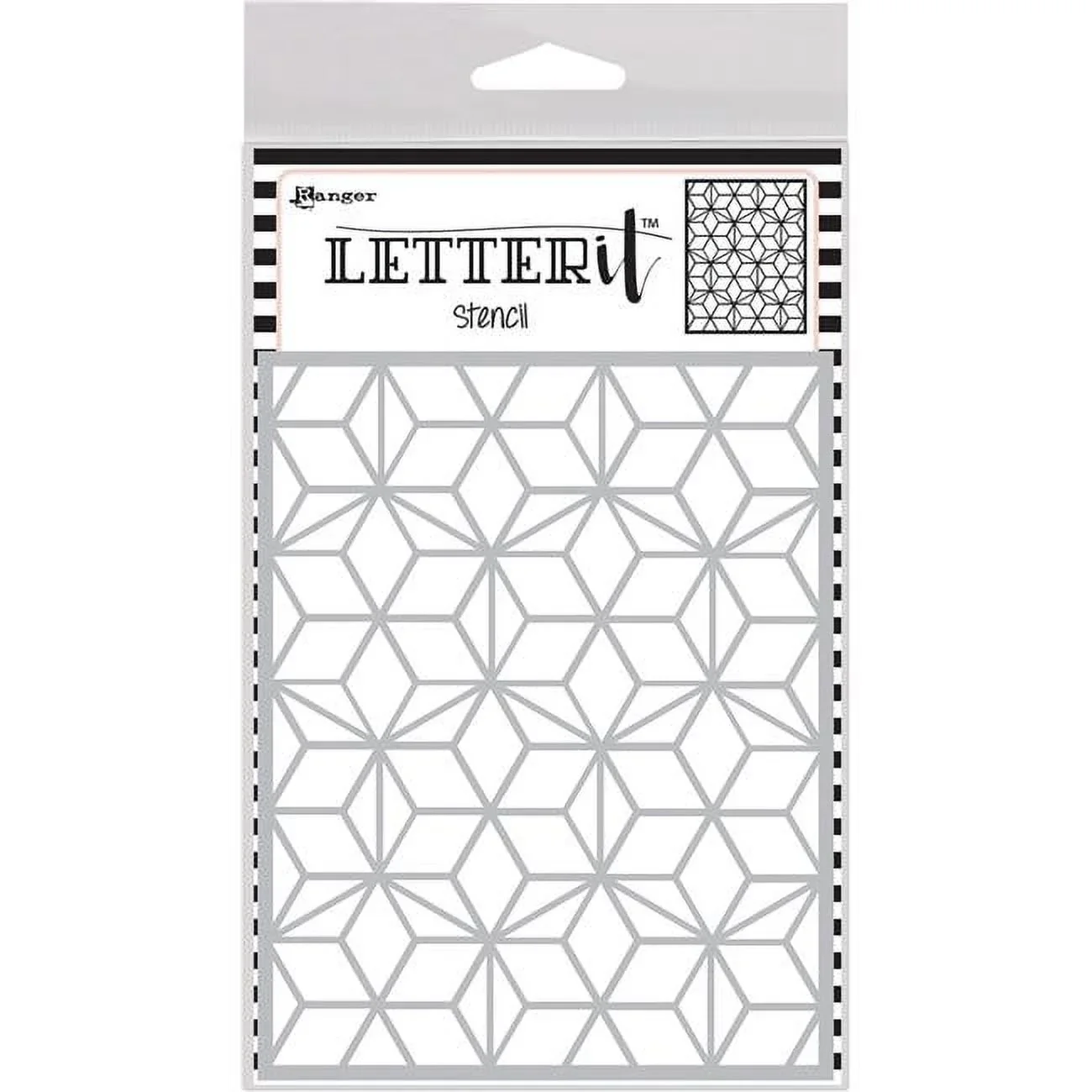 Ranger Letter It Background Stencils 4.75   x 6   Puzzled Mosaic - Nail Gallerys
