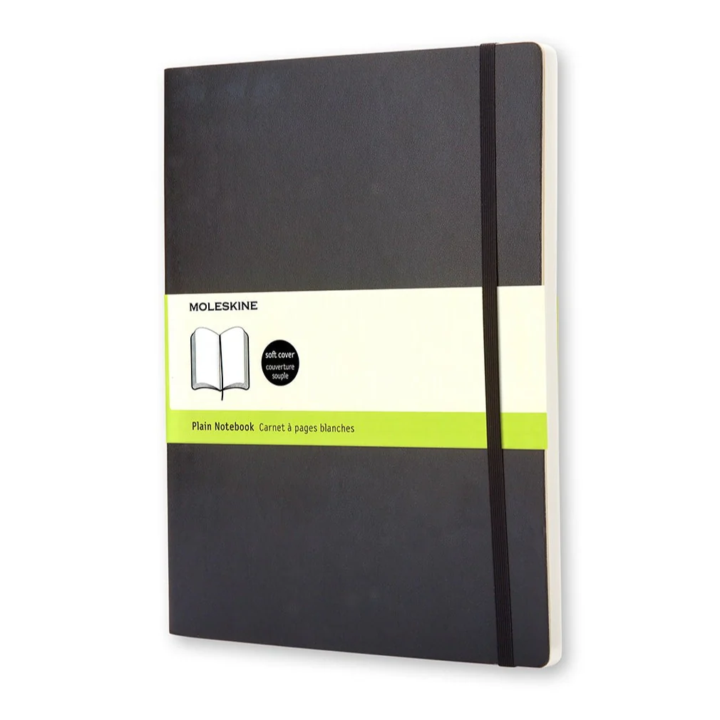 Moleskine Xtra Large Plain Soft Cover Notebooks - Nail Gallerys