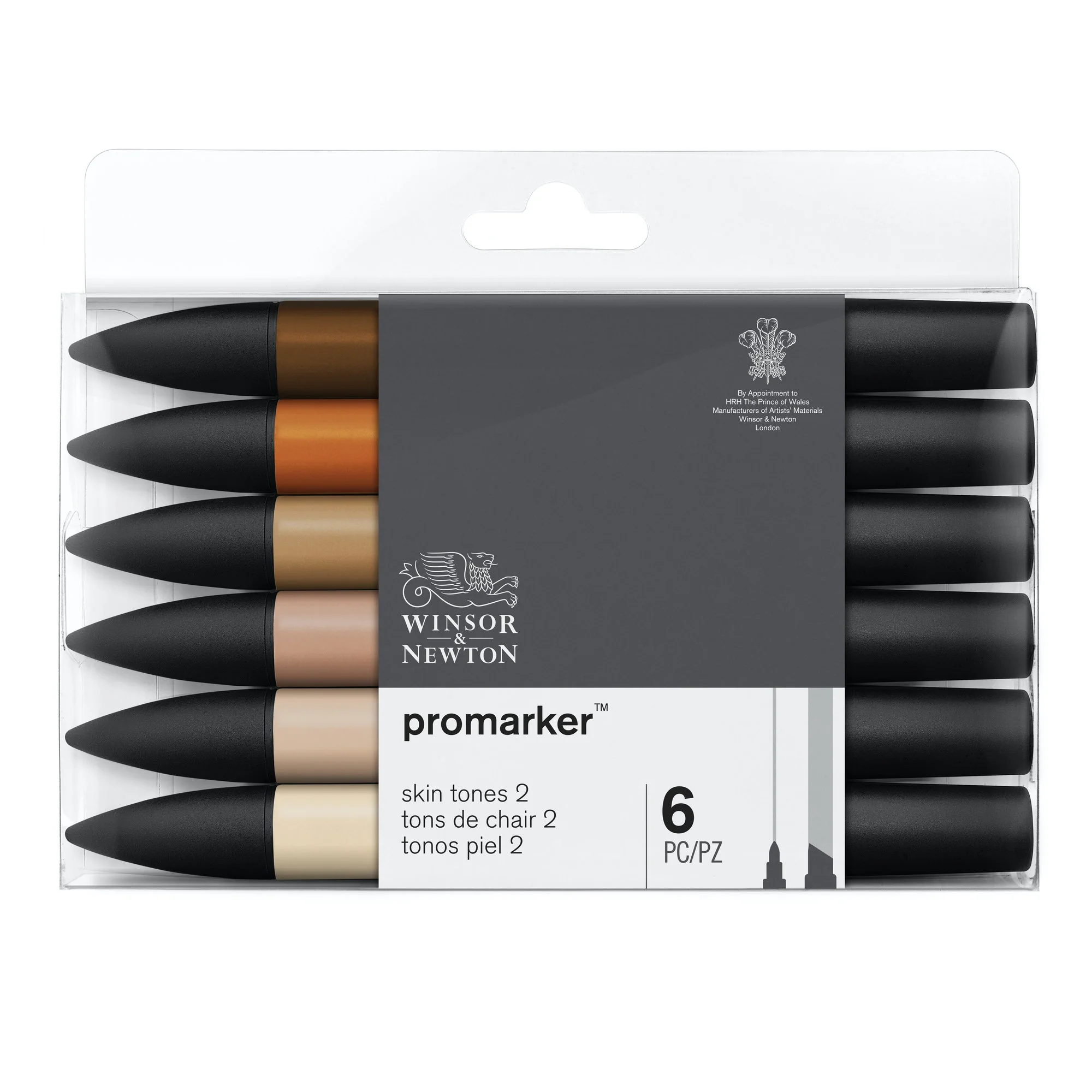Winsor & Newton Promarker Skin Tones Set #2 Set Of 6 - Nail Gallerys