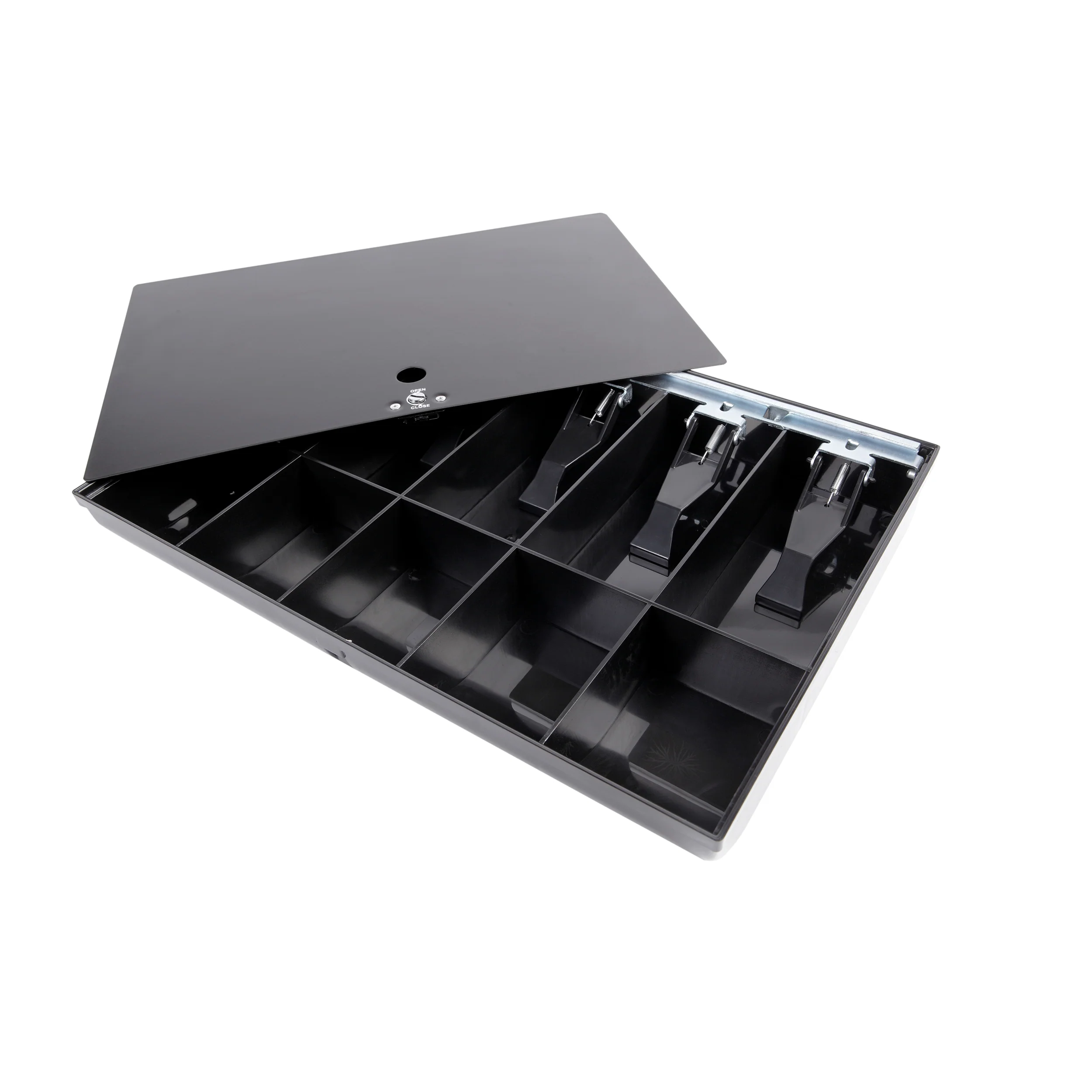Esselte Cash Tray With Lid 10 Comp Black - Nail Gallerys