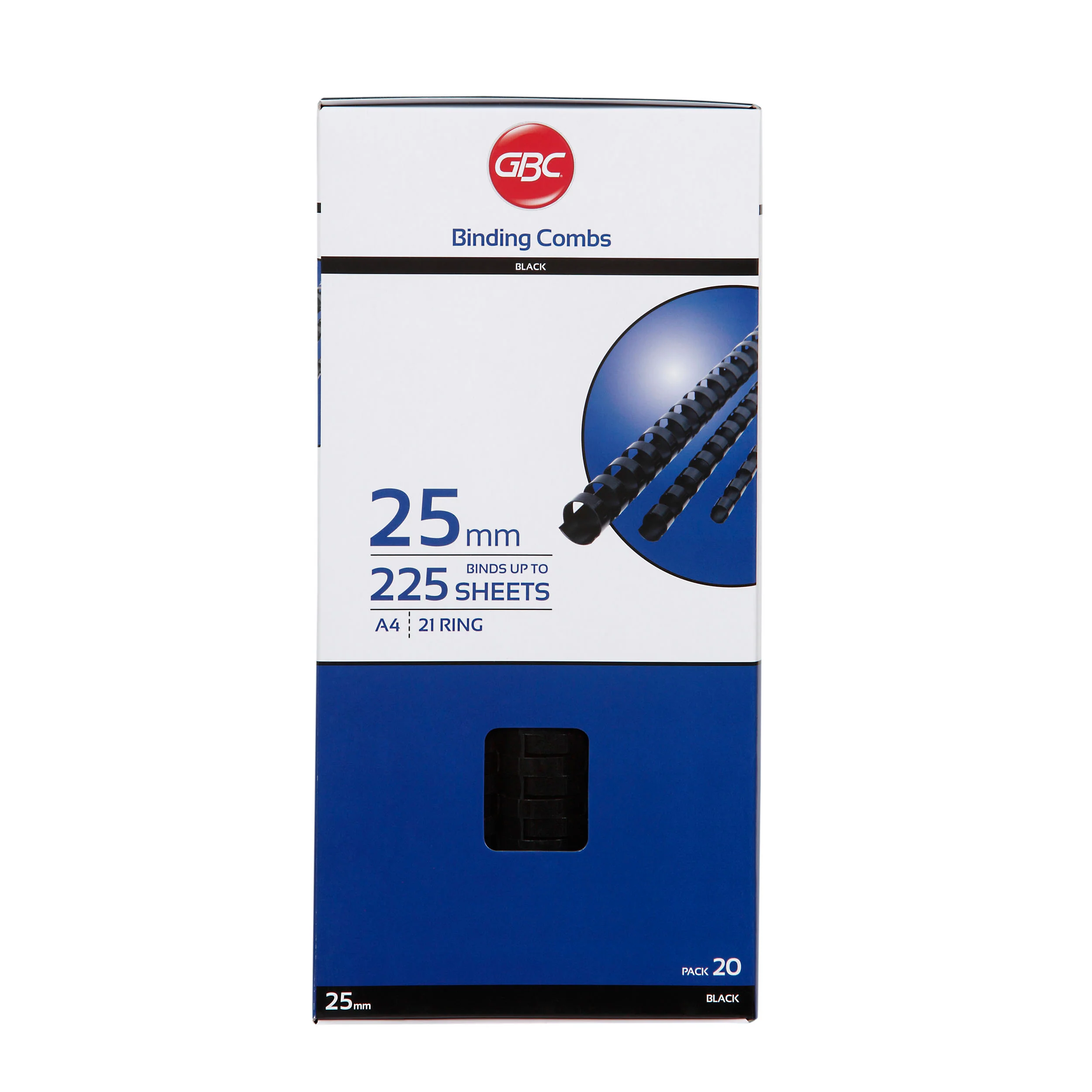 GBC Plastic 21 Loop 38mm Black Pack - Nail Gallerys