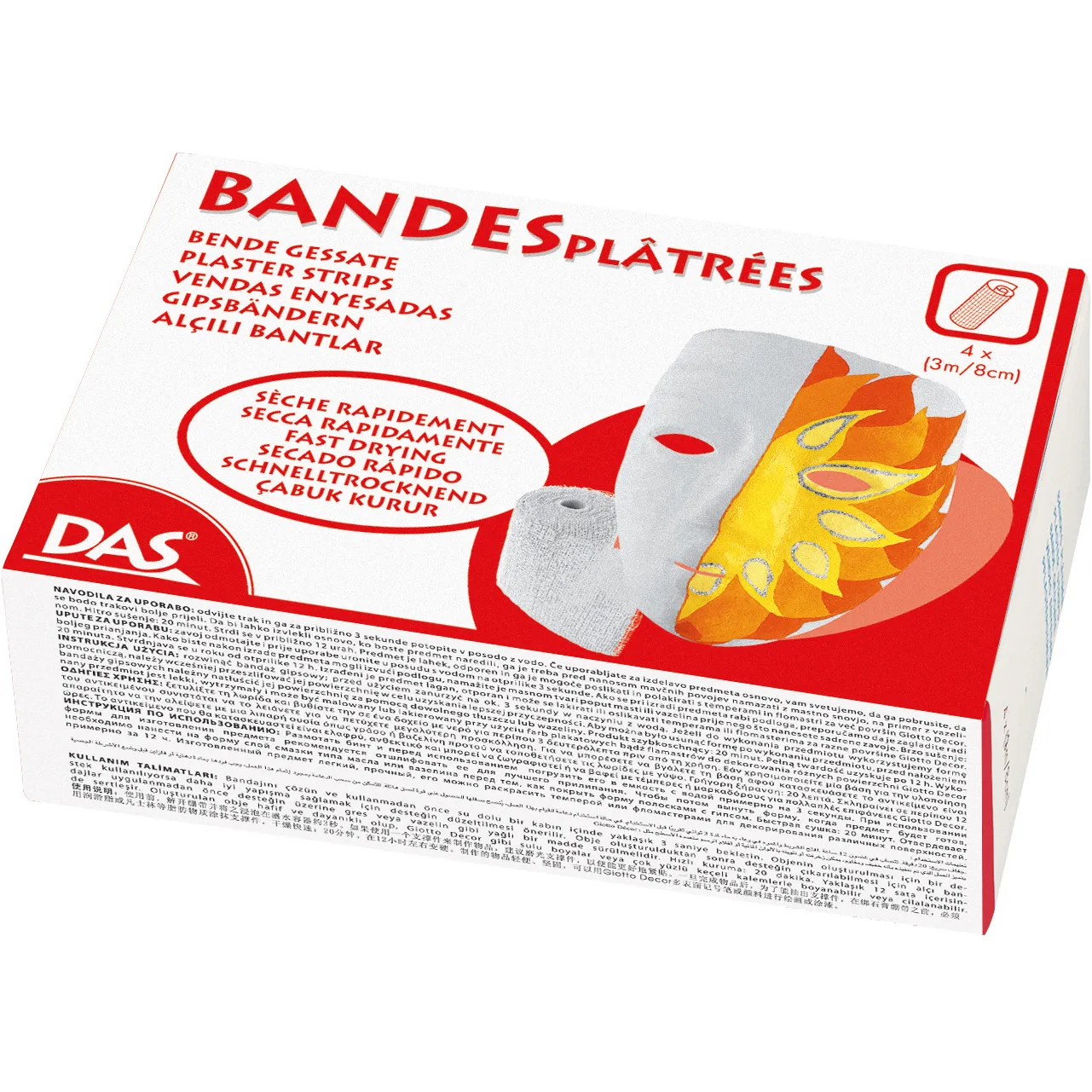 Das Plaster Strips 3m X 8cm Set of 4 - Nail Gallerys