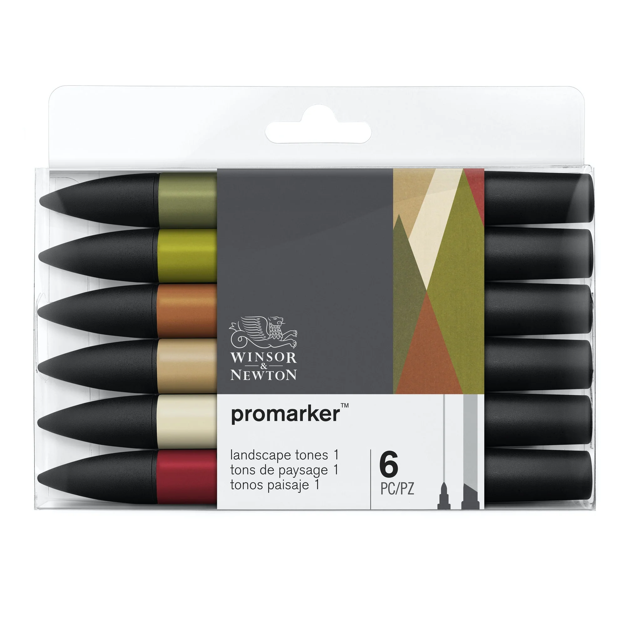 Winsor & Newton Promarker Landscape Tones Set Of 6 - Nail Gallerys