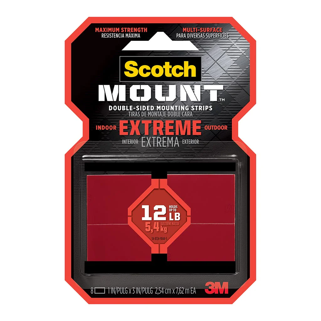 Scotch Extreme 2.5x7.6cm Mounting Strips Pack of 8 - Nail Gallerys