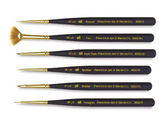 Princeton 3050 Mini-Detailer Brushes Set Of 6 - Nail Gallerys
