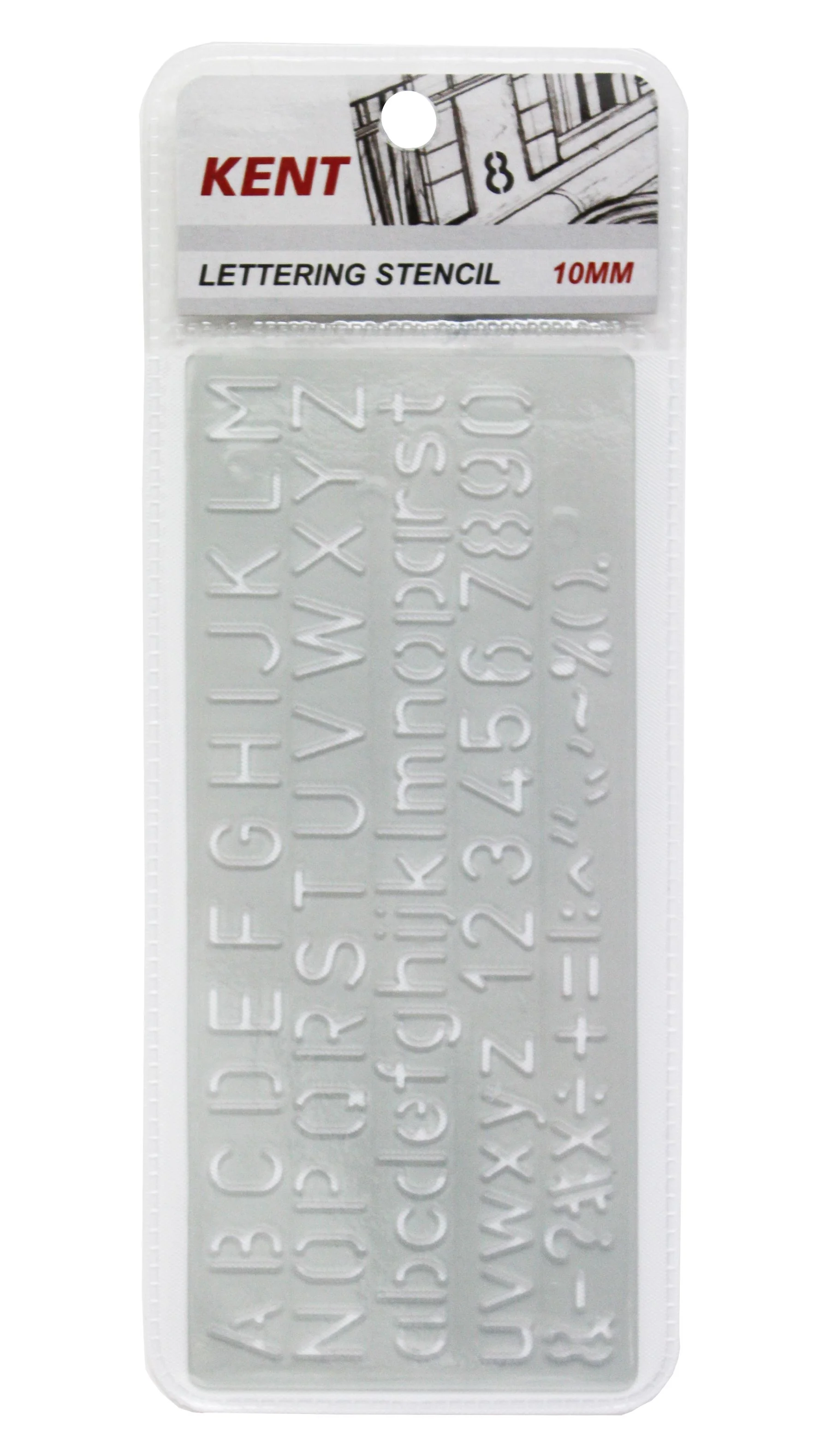 Kent Lettering Stencil 10mm - Nail Gallerys