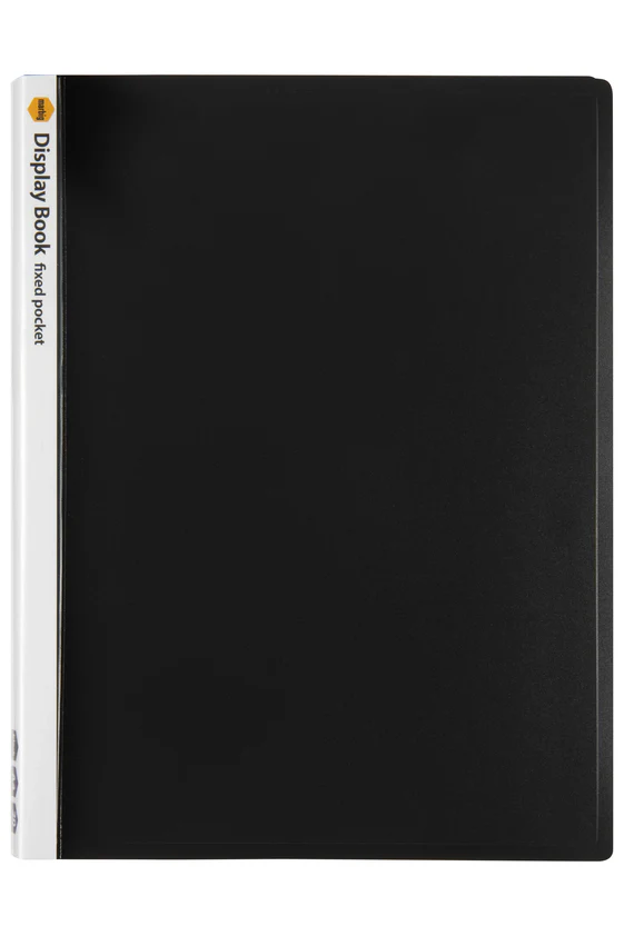 Marbig Non-Refillable 20 Pocket A4 Black Display Book - Nail Gallerys