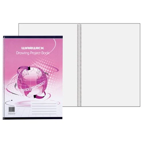 Warwick Exercise Project Book Spiral 30 Leaf 335x245mm Blank - Nail Gallerys