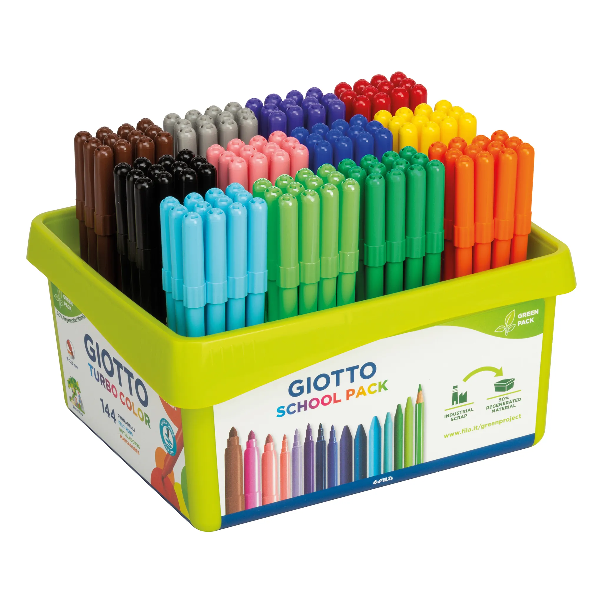 Giotto Turbo Color Markers Schoolpack of 144 - Nail Gallerys