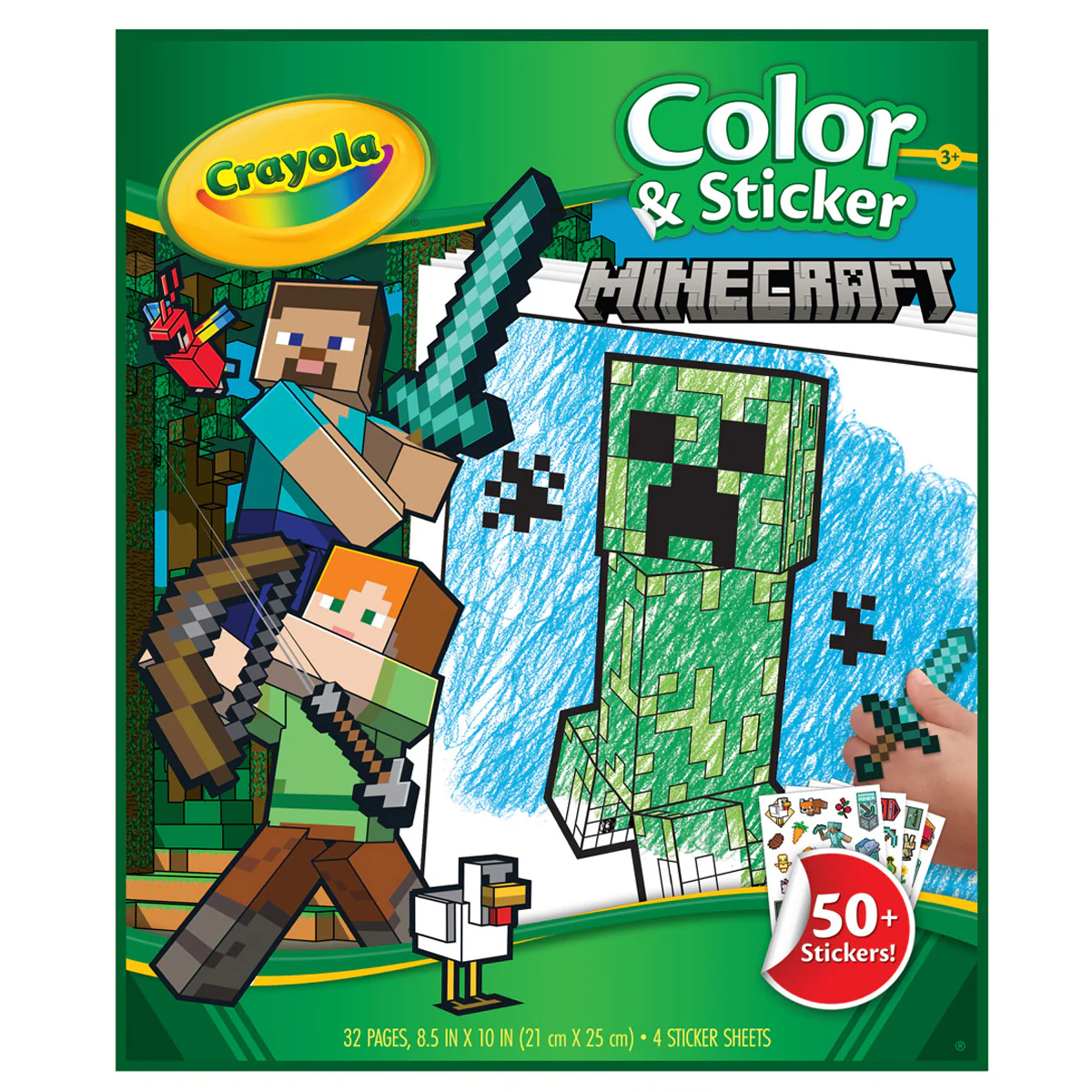 Crayola Minecraft Colour & Sticker Book - Nail Gallerys