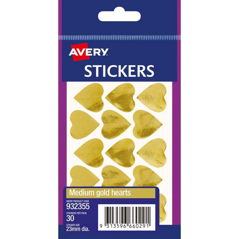 Avery Label Hearts Medium 30 Pack - Nail Gallerys