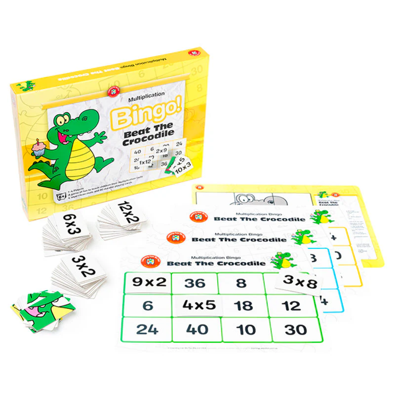 Learning Can Be Fun Multiplication Beat The Crocodile Bingo Game - Nail Gallerys