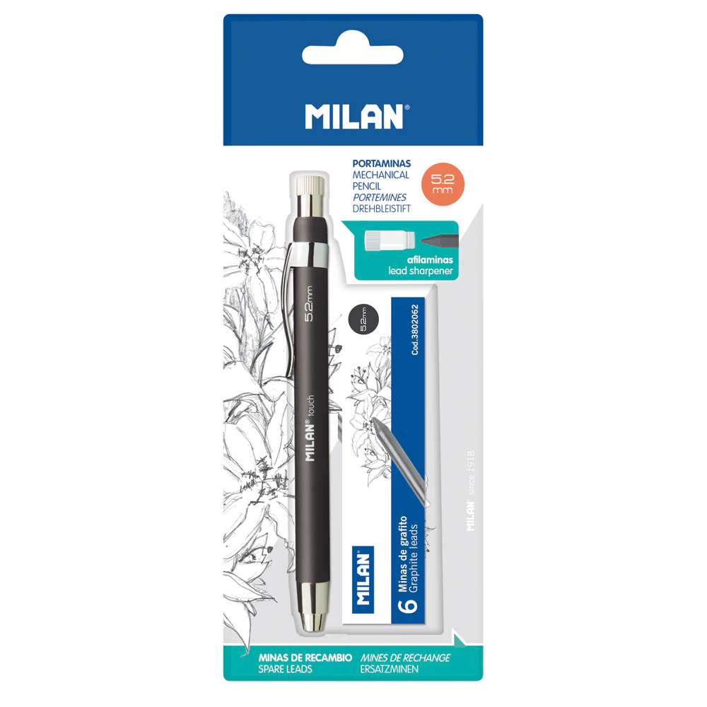Milan Professional Mechanical Pencil B 5.2mm With 6 Leads - Nail Gallerys