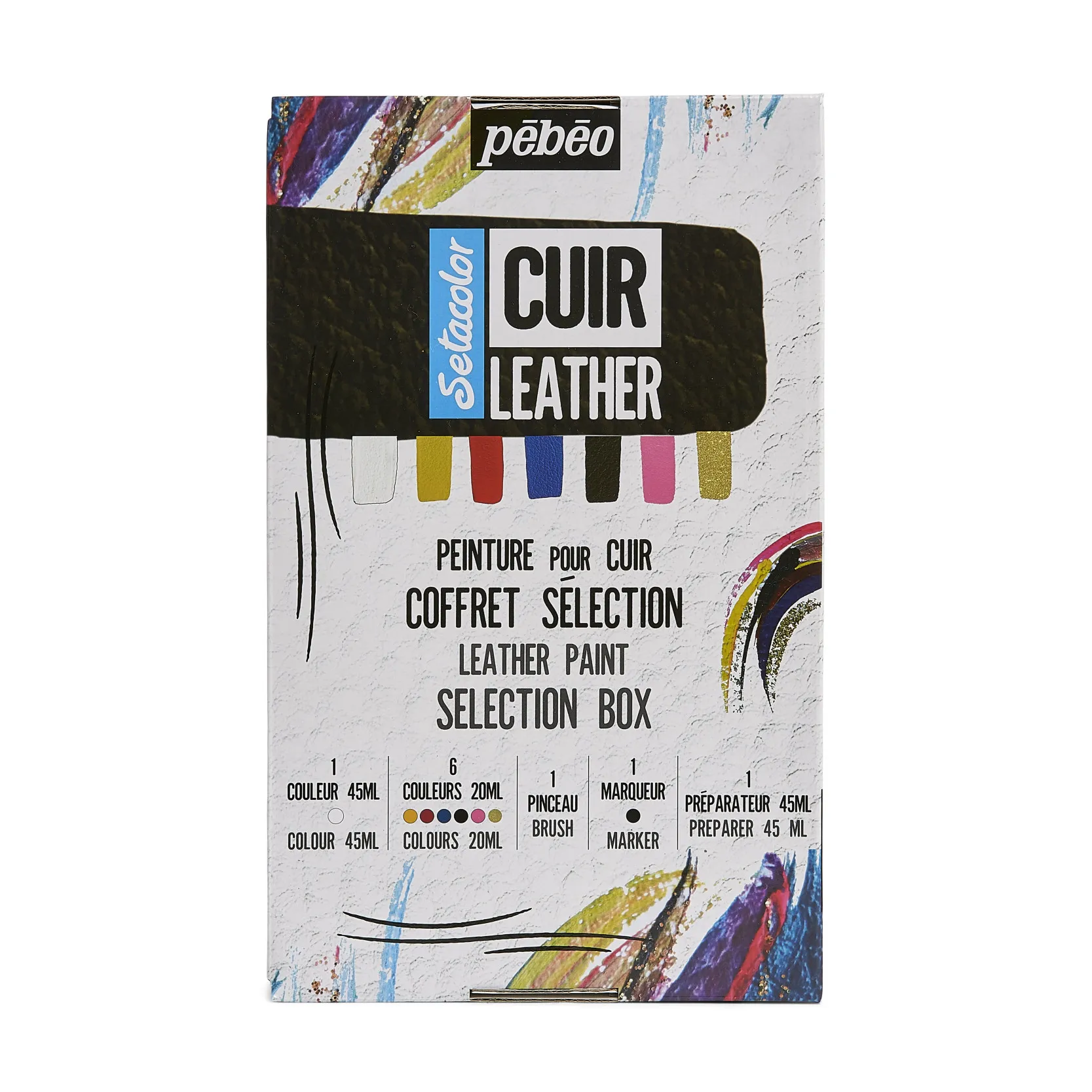 Pebeo Setacolor Leather Paints Selection Box - Nail Gallerys