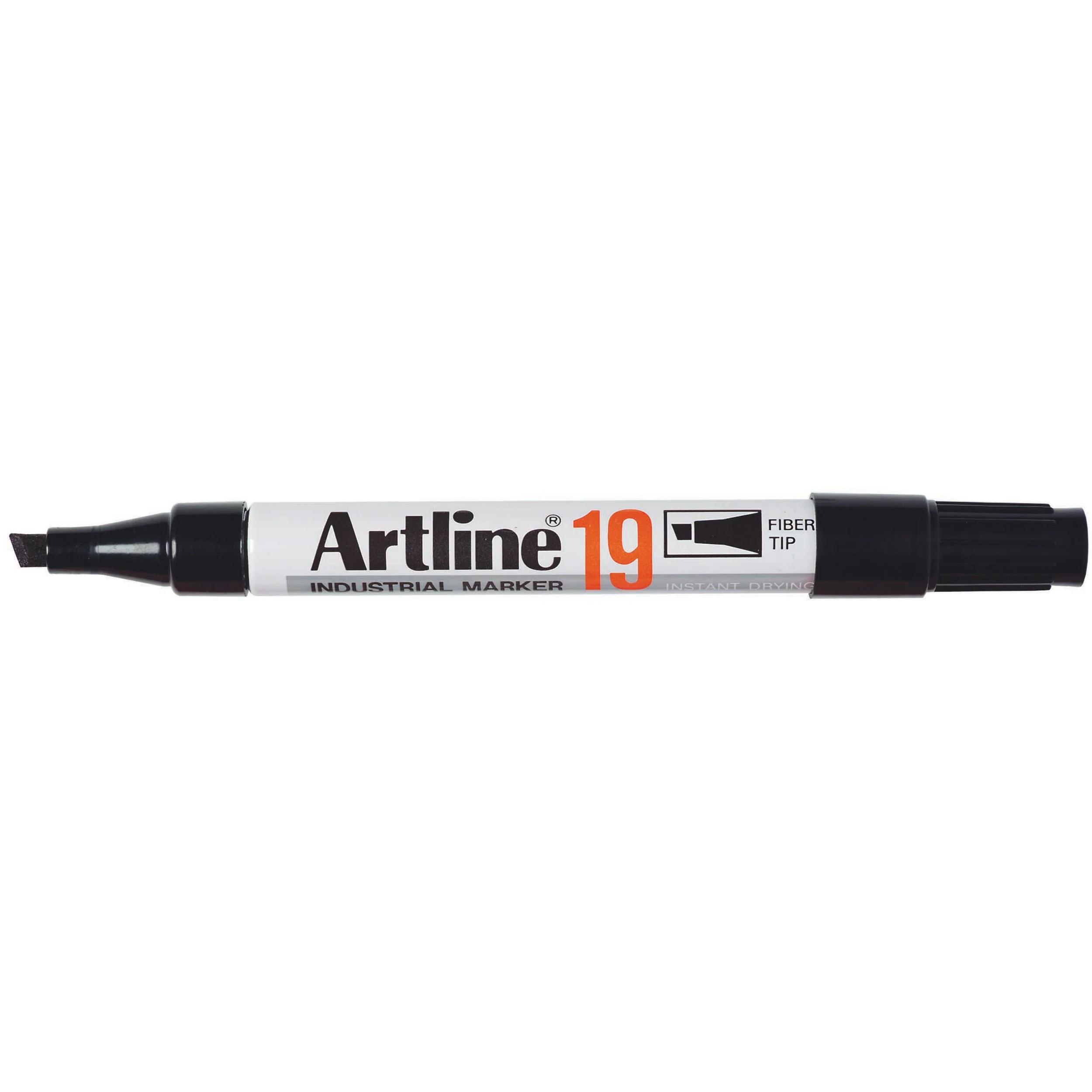 Artline 19 Industrial Permanent Marker 5mm Chisel Nib Black Box Of 12 - Nail Gallerys