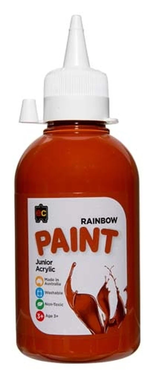 EC Rainbow Acrylic Paint Burnt Sienna 250ml - Nail Gallerys