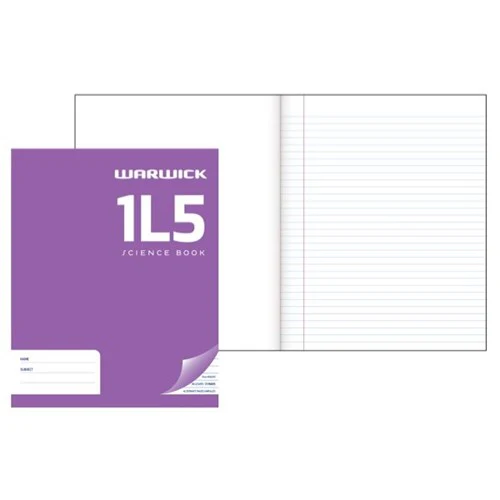 Warwick Exercise Book 1l5 36 Leaf Ruled 7mm Unruled 255x205mm - Nail Gallerys