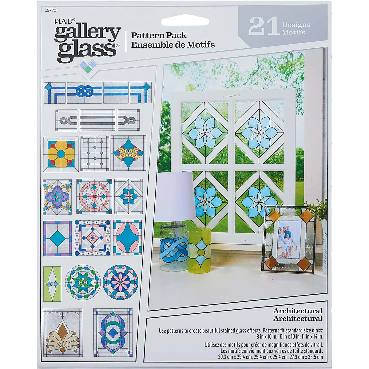 Plaid Gallery Glass Architectural Pattern Pack Of 21 Designs - Nail Gallerys
