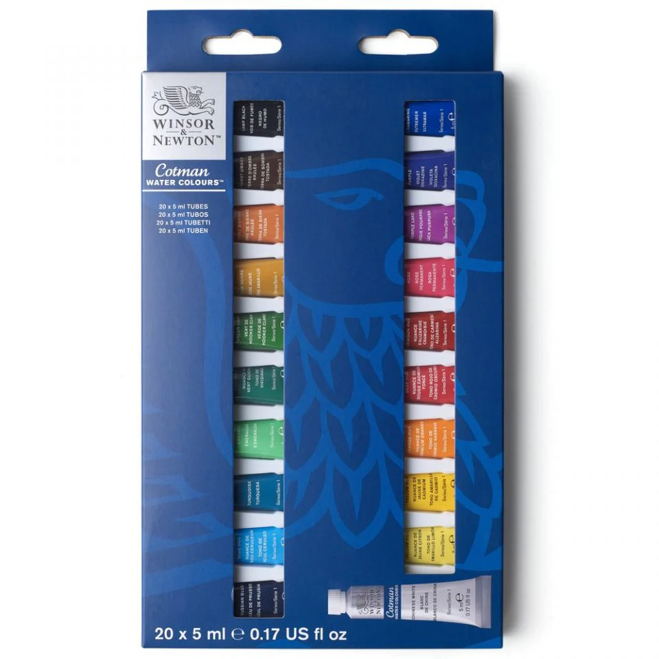 Winsor & Newton 5ml Cotman Paints Arrival Set of 20 - Nail Gallerys