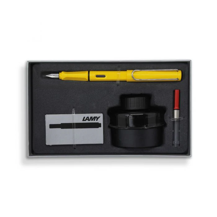 Lamy E193 Yellow Fountain Pen Gift Set - Nail Gallerys