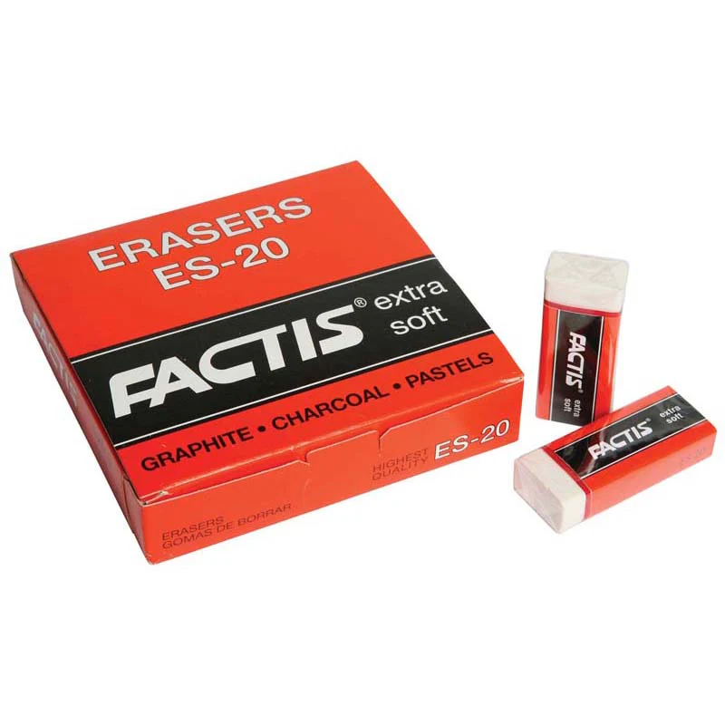 Factis Es20 Soft White Plastic Eraser - Nail Gallerys