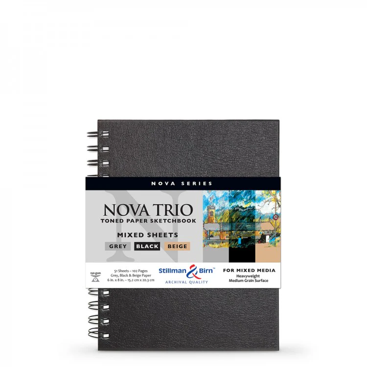 Stillman & Birn Nova Grey Spiral Sketchbooks 150gsm - Nail Gallerys