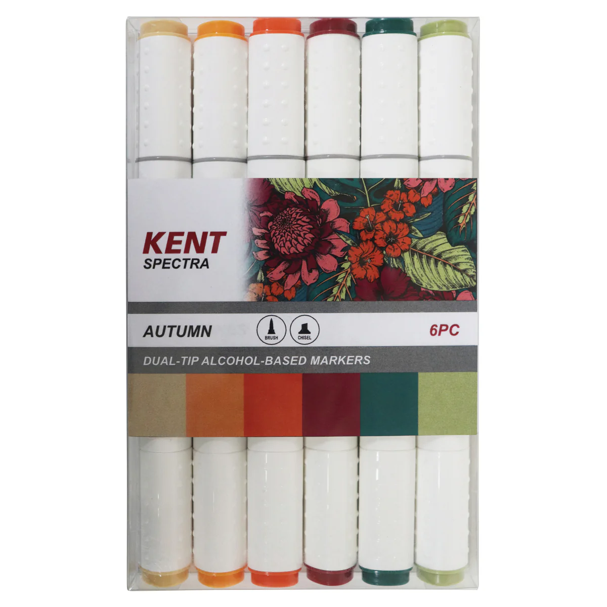 Kent Spectra Graphic Design Markers Set Of 6 Autumn Colours - Nail Gallerys