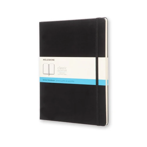 Moleskine Xtra Large Dot Hard Cover Black Notebook - Nail Gallerys