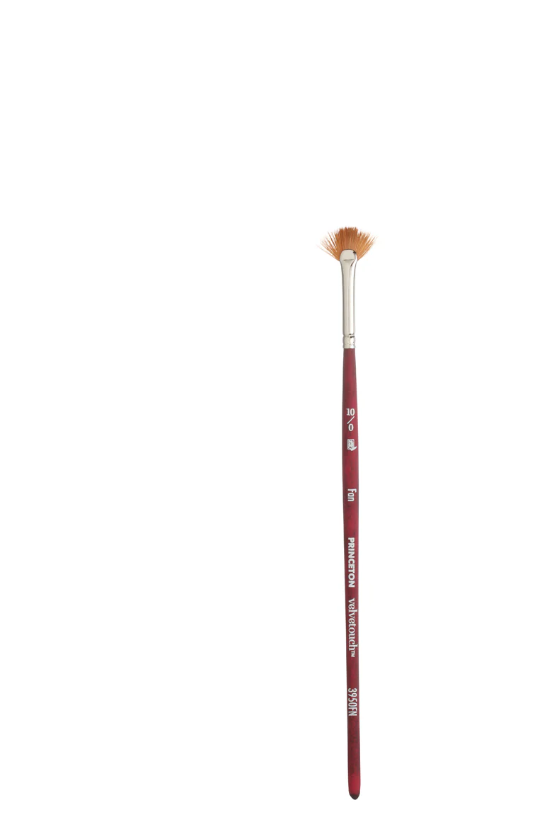 Princeton Velvetouch Synthetic Fan Size 10/0 Brush - Nail Gallerys