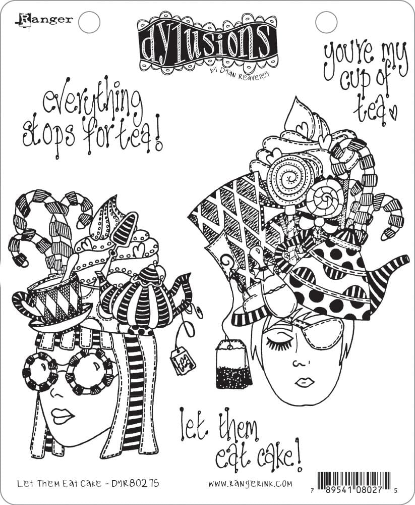 Dyan Reaveley's Dylusions Stamp Collection Let Them Eat Cake - Nail Gallerys