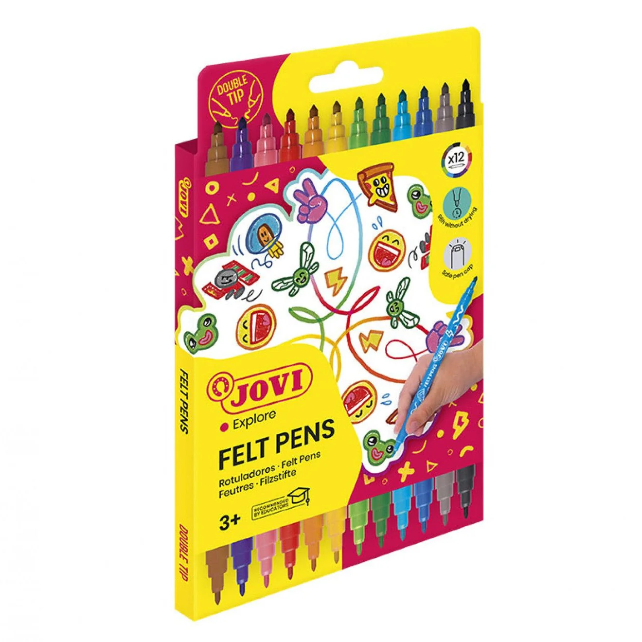 Jovi Double Ended Felt Tip Pens Set Of 12 - Nail Gallerys