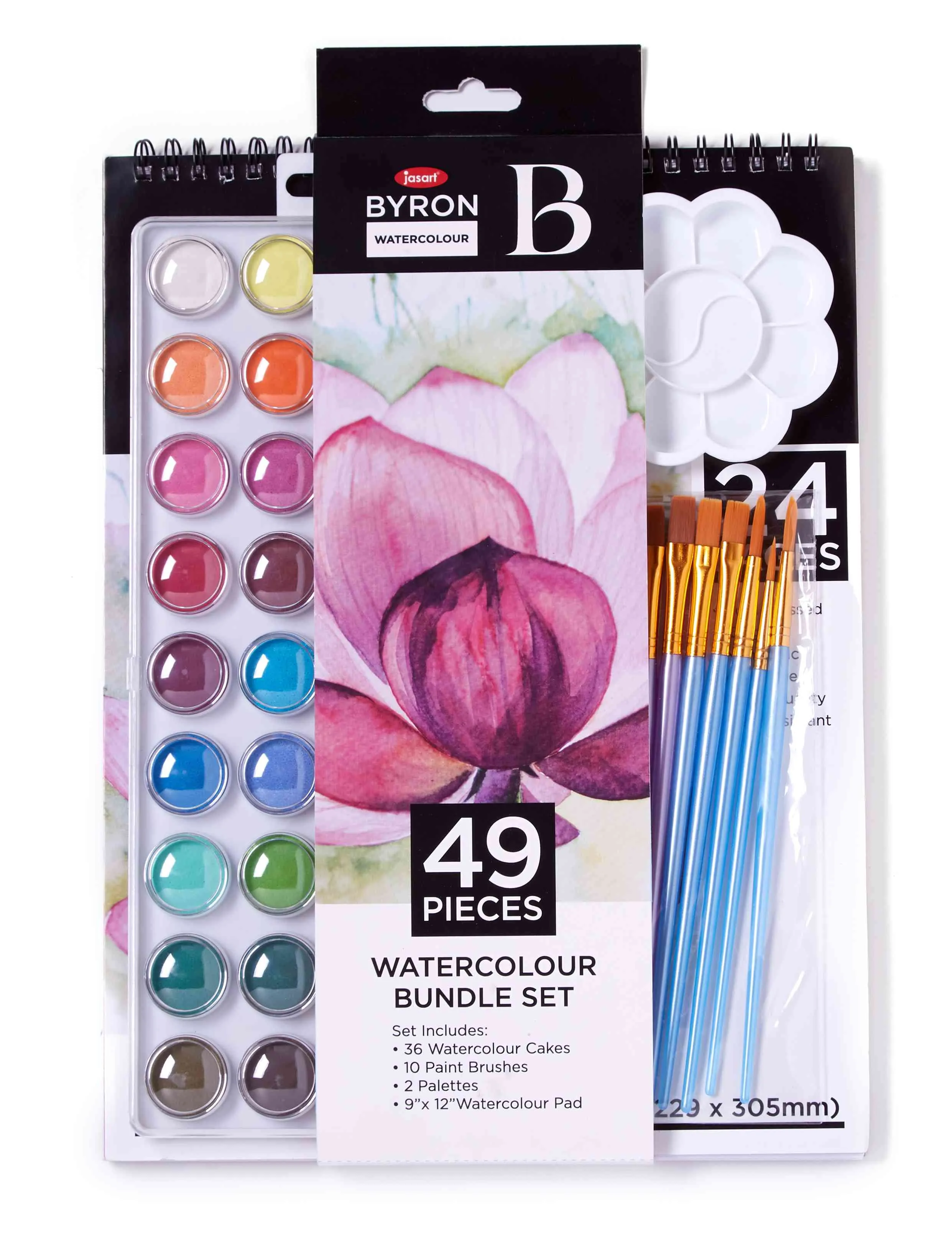 Jasart Byron Watercolour Pan Set Of 49 - Nail Gallerys