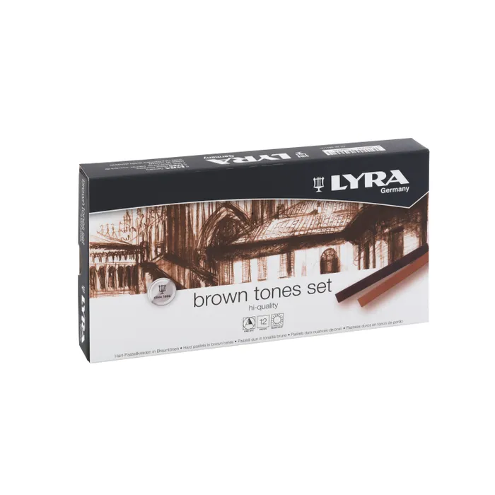 Lyra Square Pastels Brown Tones Set of 12 - Nail Gallerys