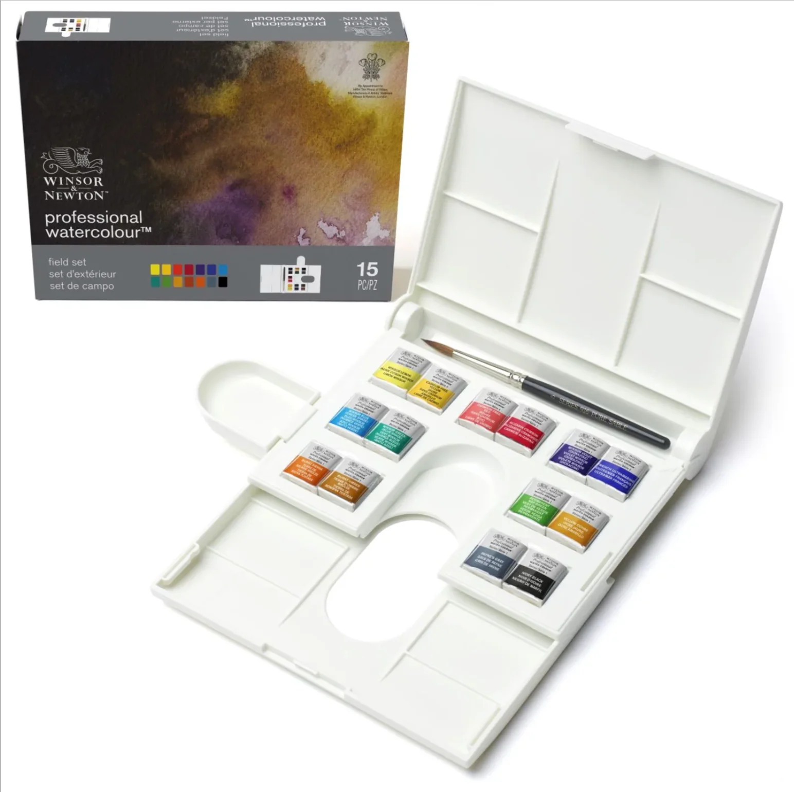 Winsor & Newton Professional Watercolour Half Pan Paints Compact Set Of 14 - Nail Gallerys