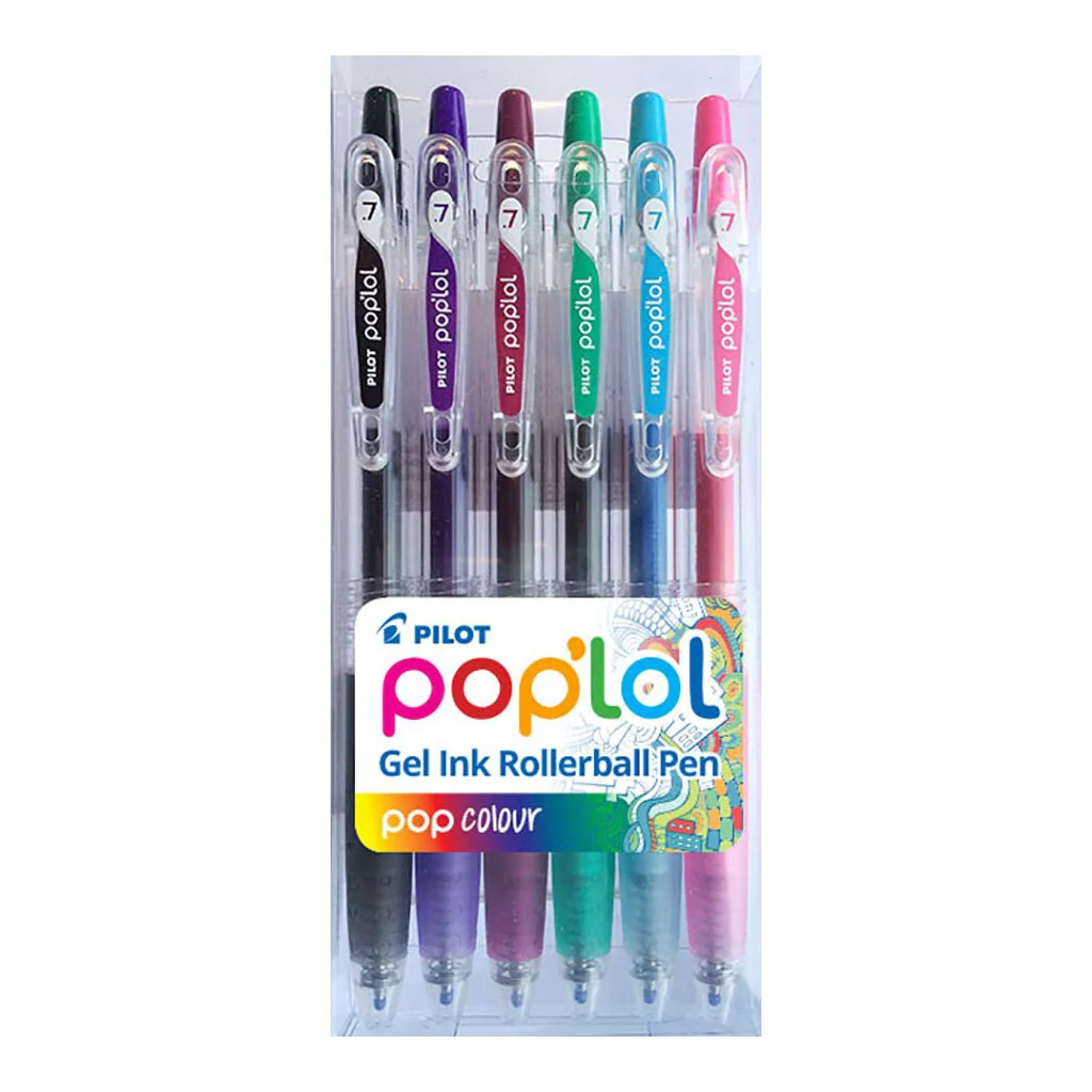 Pilot Pop'Lol Gel Fine Pens Assorted Colours Pack Of 6 - Nail Gallerys