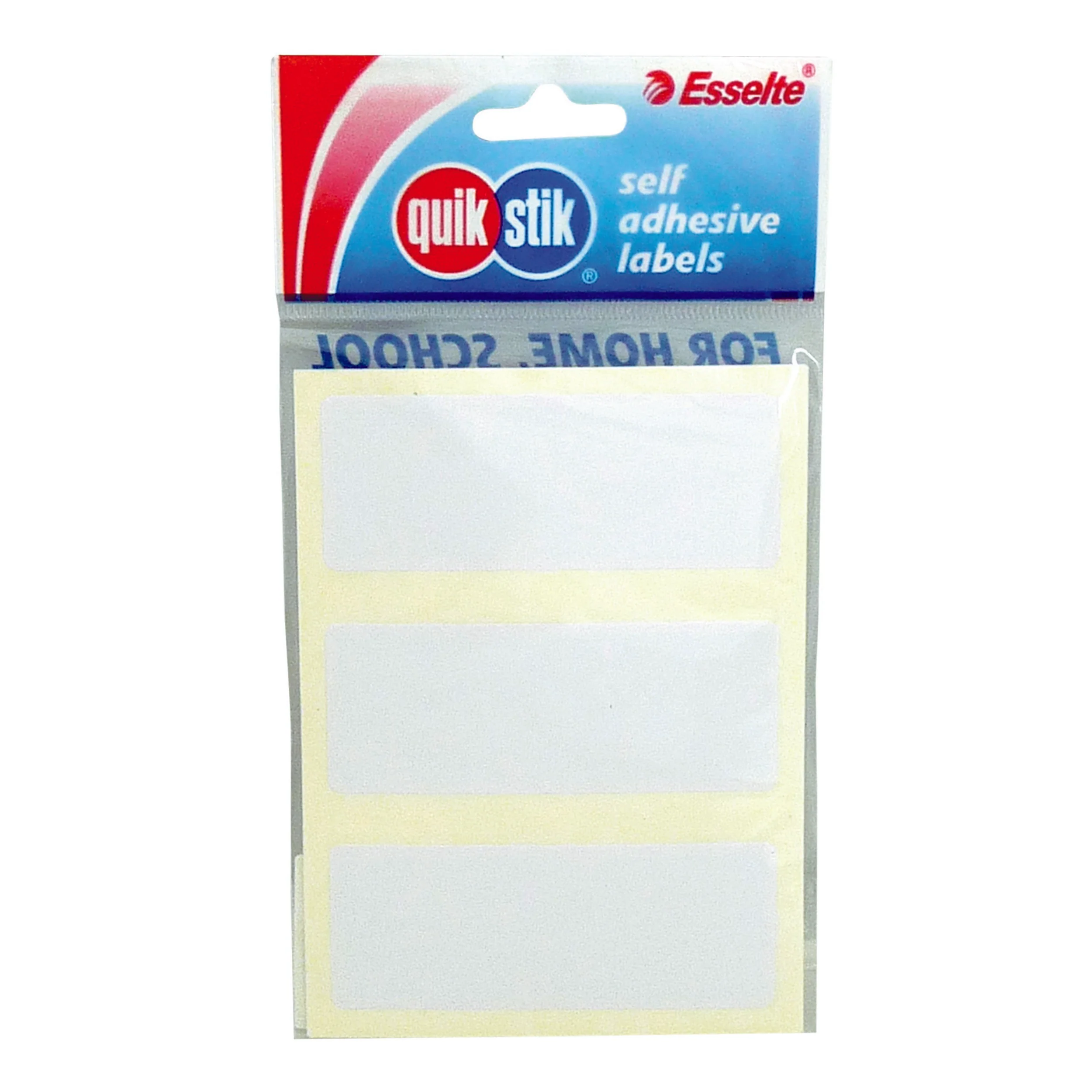 Quikstik Labels Rectangle 29x76mm White 21 Labels - Nail Gallerys