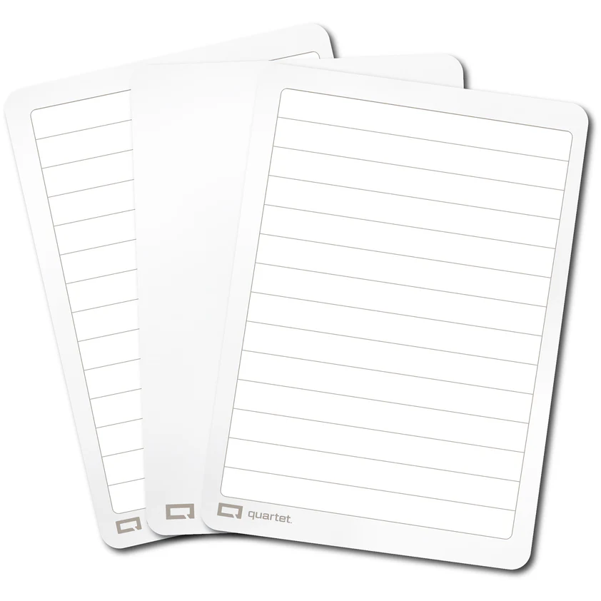 Quartet Flex Double-Sided Plain/Lined Whiteboard - Pack Of 30 - Nail Gallerys