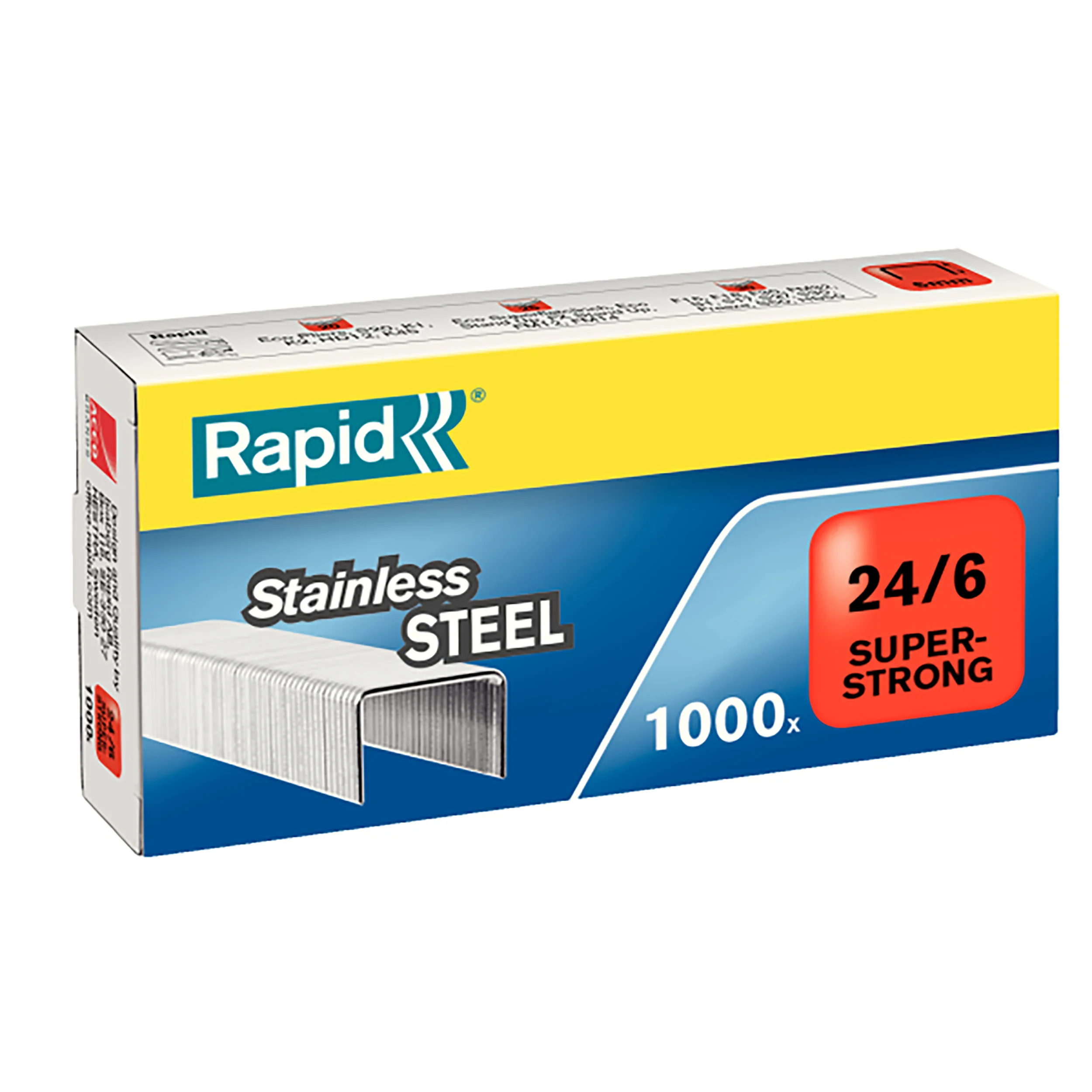 Rapid Staples 24/6mm Box Of 1000 Stainless Steel - Nail Gallerys
