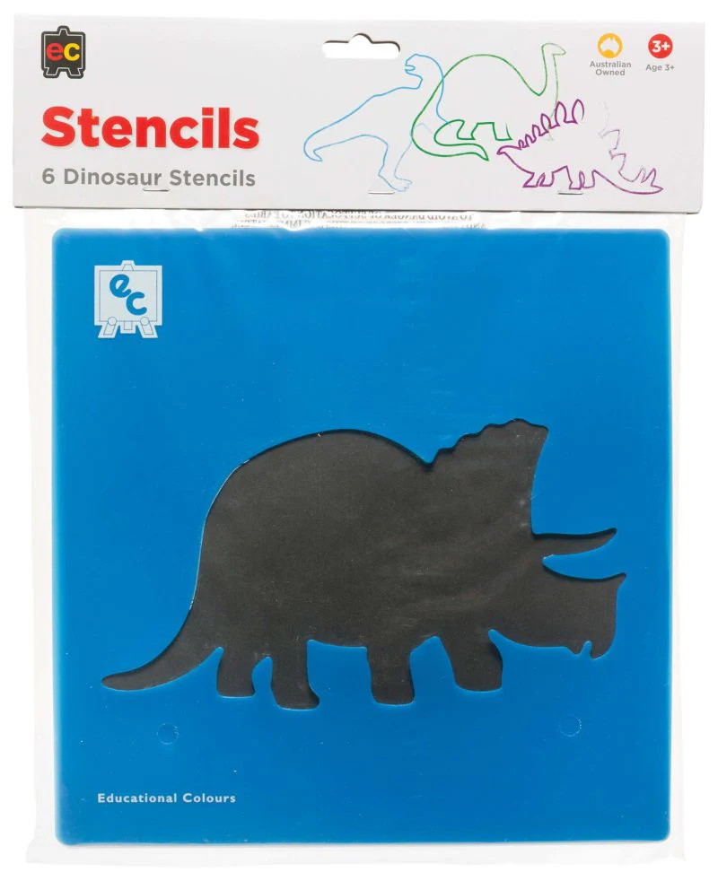 EC Dino Stencils Set Of 6 - Nail Gallerys