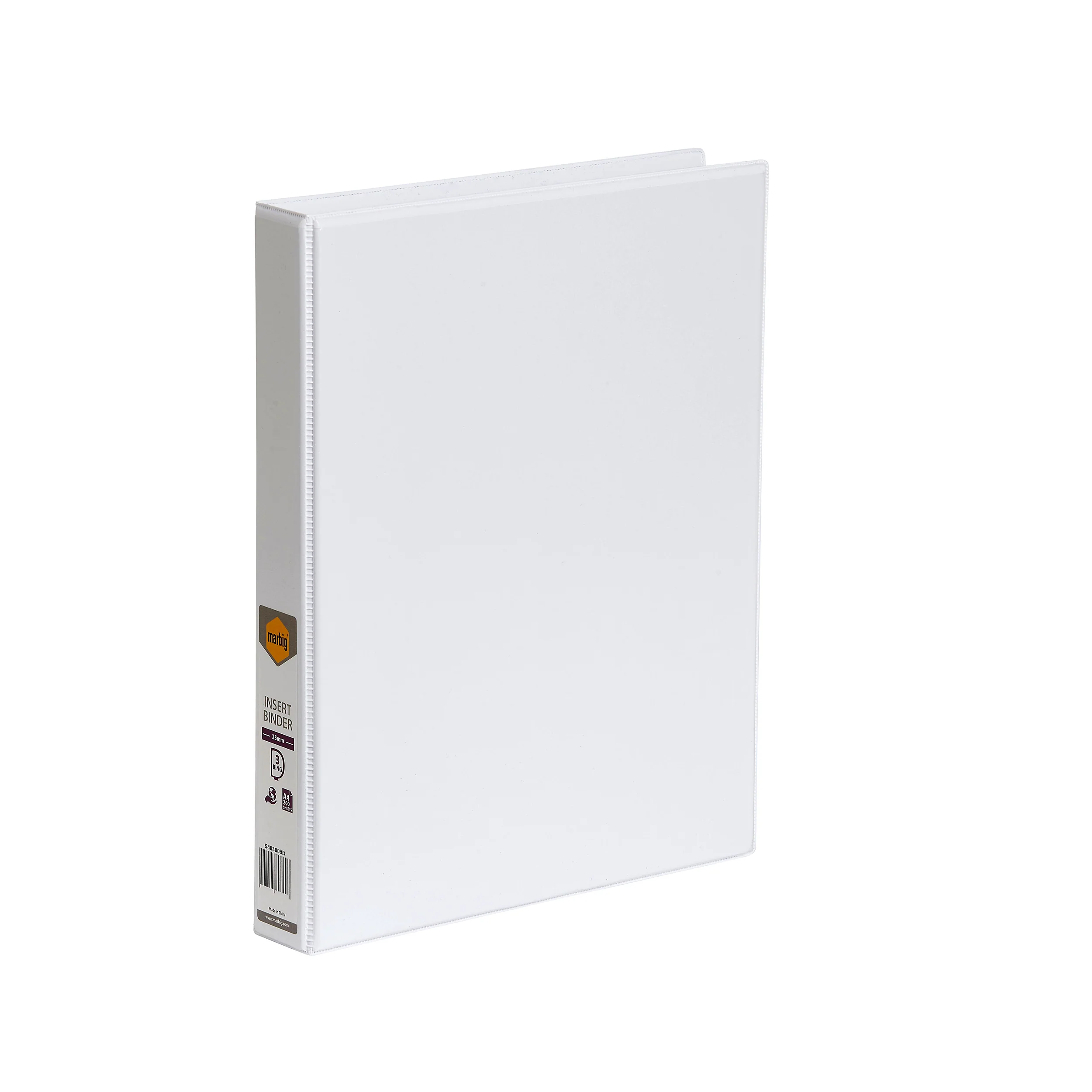 Marbig Clearview Insert Binder A4 25mm 3D White - Nail Gallerys