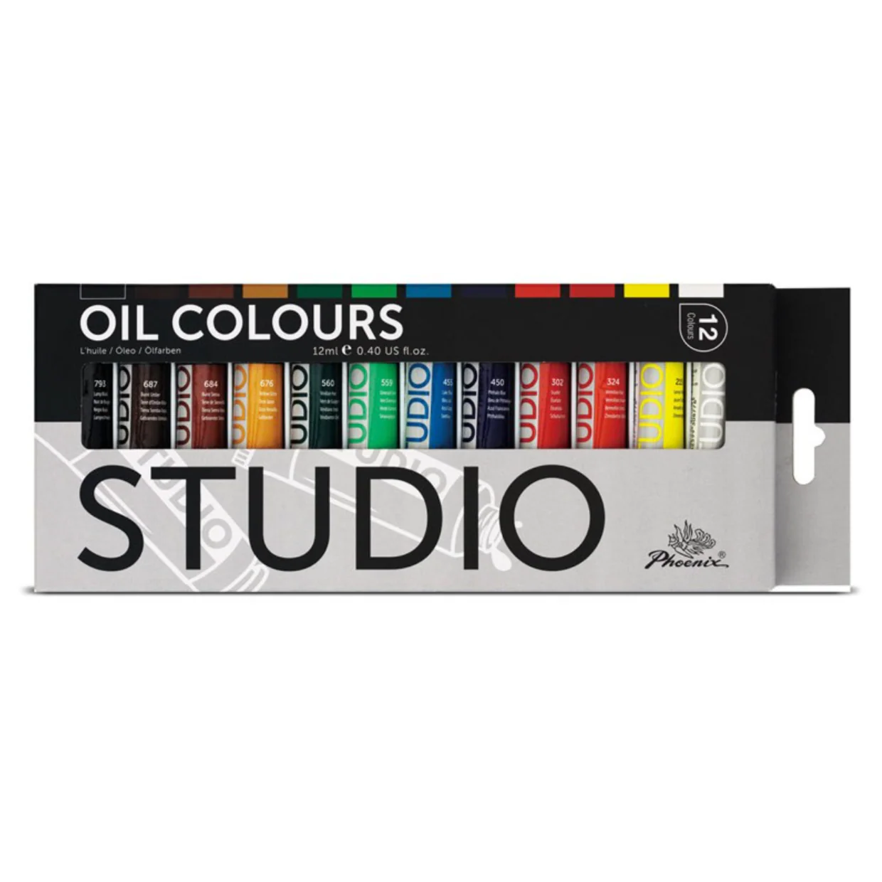 Phoenix Artists' Oil Colour Paints 12ml Set of 12 - Nail Gallerys